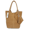 GEANȚĂ DIN PIELE shopper bag Vittoria Gotti albastru deschis V5190